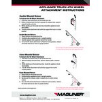 Magliner 600 / 800 lb. Appliance Truck with Fourth Wheel Attachment and Standard Release HDARB1CM2E-12WL