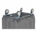 R&B Wire Products, Inc. 12 Bushel Gray Fully Sewn Antimicrobial Vinyl Basket Truck with Bumper and Swivel Casters 412SOBC/ANTI/GRY