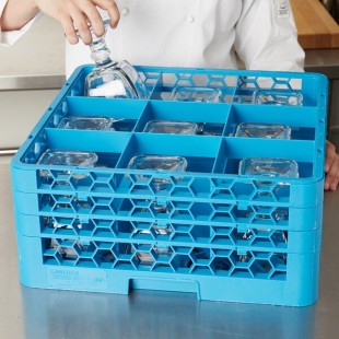Carlisle RG9-314 OptiClean 9 Compartment Glass Rack with 3 Extenders Carlisle RG9-314 OptiClean 9 Compartment Glass Rack with 3 Extenders