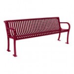 Ultra Site Lexington 4' Black Slat Bench with Backrest 51 Ultra Site Lexington 4' Black Slat Bench with Backrest 51