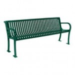 Ultra Site Lexington 4' Black Slat Bench with Backrest 51 Ultra Site Lexington 4' Black Slat Bench with Backrest 51