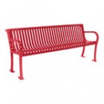 Ultra Site Lexington 4' Black Slat Bench with Backrest 51 Ultra Site Lexington 4' Black Slat Bench with Backrest 51