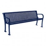 Ultra Site Lexington 4' Black Slat Bench with Backrest 51 Ultra Site Lexington 4' Black Slat Bench with Backrest 51