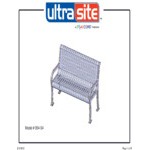 Ultra Site Lexington 4' Black Slat Bench with Backrest 51 Ultra Site Lexington 4' Black Slat Bench with Backrest 51