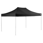 Backyard Pro Courtyard Series 10' x 15' Black Straight Leg Heavy-Duty Aluminum Instant Pop-Up Canopy Tent Backyard Pro Courtyard Series 10' x 15' Black Straight Leg Heavy-Duty Aluminum Instant Pop-Up Canopy Tent