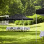 Backyard Pro Courtyard Series 10' x 15' Black Straight Leg Heavy-Duty Aluminum Instant Pop-Up Canopy Tent Backyard Pro Courtyard Series 10' x 15' Black Straight Leg Heavy-Duty Aluminum Instant Pop-Up Canopy Tent