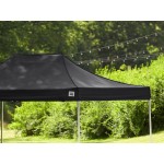 Backyard Pro Courtyard Series 10' x 15' Black Straight Leg Heavy-Duty Aluminum Instant Pop-Up Canopy Tent Backyard Pro Courtyard Series 10' x 15' Black Straight Leg Heavy-Duty Aluminum Instant Pop-Up Canopy Tent