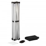 Backyard Pro Courtyard Series 10' x 15' Black Straight Leg Heavy-Duty Aluminum Instant Pop-Up Canopy Tent Backyard Pro Courtyard Series 10' x 15' Black Straight Leg Heavy-Duty Aluminum Instant Pop-Up Canopy Tent