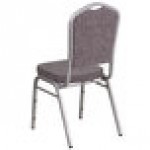 Flash Furniture FD-C01-S-12-GG Hercules Herringbone Fabric Crown Back Stackable Banquet Chair with Silver Frame Flash Furniture FD-C01-S-12-GG Hercules Herringbone Fabric Crown Back Stackable Banquet Chair with Silver Frame