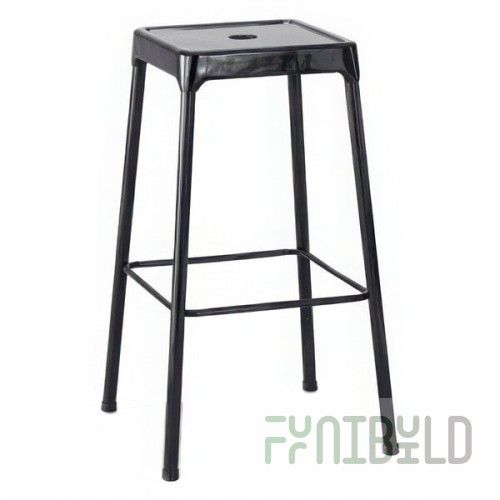 Safco 6606BL Black Bar Height Steel Stool