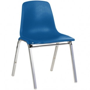 National Public Seating 8125 Chrome Metal Stacking Chair with Blue Poly Shell Back and Seat National Public Seating 8125 Chrome Metal Stacking Chair with Blue Poly Shell Back and Seat