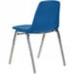 National Public Seating 8125 Chrome Metal Stacking Chair with Blue Poly Shell Back and Seat National Public Seating 8125 Chrome Metal Stacking Chair with Blue Poly Shell Back and Seat