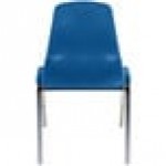 National Public Seating 8125 Chrome Metal Stacking Chair with Blue Poly Shell Back and Seat National Public Seating 8125 Chrome Metal Stacking Chair with Blue Poly Shell Back and Seat