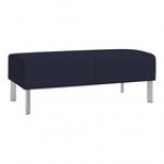Lesro Luxe Lounge Series Open House Asteroid Fabric 2-Seat Bench with Steel Legs