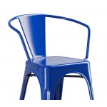 Lancaster Table & Seating Alloy Blue Quartz Outdoor Arm Chair Lancaster Table & Seating Alloy Blue Quartz Outdoor Arm Chair