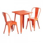 Lancaster Table & Seating Alloy Amber Orange Outdoor Cafe Chair