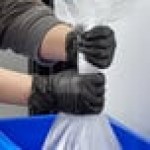 Lavex Powder-Free Disposable Black Hybrid 3.5 Mil Thick Gloves - Large - 1,000/Case
