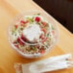 Eco-Products EP-SB48 48 oz. Clear Compostable Plastic Salad Bowl with Lid - 150/Case