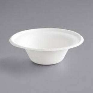 Solia VF40522 Accueil 6.8 oz. White Round Sugarcane Bowl - 400/Case