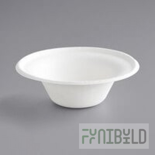 Solia VF40522 Accueil 6.8 oz. White Round Sugarcane Bowl - 400/Case