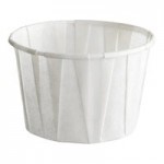 Genpak W400F Harvest Paper 4 oz. White Paper Souffle / Drinking Cup - 100/Pack Genpak W400F Harvest Paper 4 oz. White Paper Souffle / Drinking Cup - 100/Pack