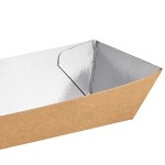 Carnival King 11 oz. Small Foiled Paper Food Tray 7 3/16