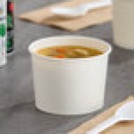 Choice 12 oz. White Double Poly-Coated Paper Food Cup - 50/Pack Choice 12 oz. White Double Poly-Coated Paper Food Cup - 50/Pack