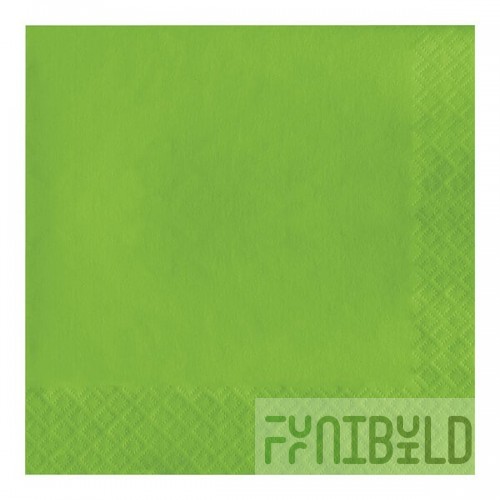 Creative Converting 663123B Fresh Lime Green 2-Ply 1/4 Fold Luncheon Napkin - 600/Case