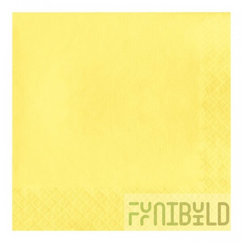 Creative Converting 139180135 Mimosa Yellow 2-Ply 1/4 Fold Luncheon Napkin - 600/Case