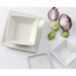 Tuxton BPB-065P 6.5 oz. Porcelain White Mini Footed Square China Bowl - 24/Case Tuxton BPB-065P 6.5 oz. Porcelain White Mini Footed Square China Bowl - 24/Case