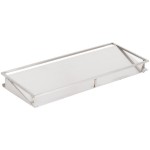 Cal-Mil 1850-4-55NL Mixology Stainless Steel 3 Jar Horizontal Display with 16 oz. Jars, Notched Lids, and Cooling Pucks - 13 1/2