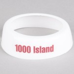 TableCraft CM8 Imprinted White Plastic TableCraft CM8 Imprinted White Plastic