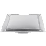Vollrath 82090 Square Stainless Steel Serving Tray with Handles - 11 3/4
