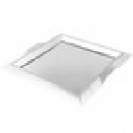 Vollrath 82090 Square Stainless Steel Serving Tray with Handles - 11 3/4