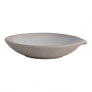 Off Grid Studio Gembrook from Steelite International 3.75 oz. Round White Stoneware Spouted Sauce Dish - 36/Case
