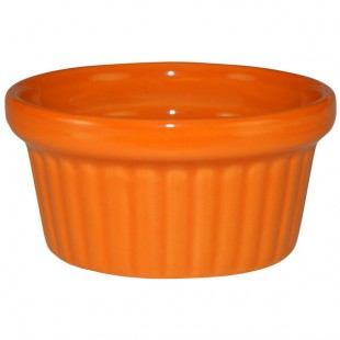 International Tableware Cancun 2 oz. Orange Stoneware Fluted Ramekin - 36/Case International Tableware Cancun 2 oz. Orange Stoneware Fluted Ramekin - 36/Case