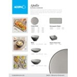 Acopa Apollo 2 oz. Matte Gray and Black Square Melamine Sauce Cup - 24/Pack