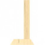 Menu Solutions WDAFR-B Natural Wood Menu Holder / Tent with 5
