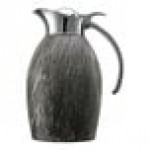 Service Ideas Nicollet 33.8 oz. Gray Marble Stainless Steel Insulated Carafe / Server with Flip Top Lid NIC10BSGM