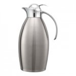 Service Ideas Nicollet 33.8 oz. Gray Marble Stainless Steel Insulated Carafe / Server with Flip Top Lid NIC10BSGM