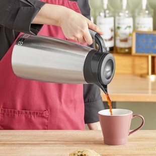Curtis TLXP1901S000 64 oz. Stainless Steel Coffee Server with Liner and Brew Thru Lid Curtis TLXP1901S000 64 oz. Stainless Steel Coffee Server with Liner and Brew Thru Lid