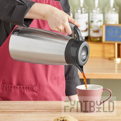 Curtis TLXP1901S000 64 oz. Stainless Steel Coffee Server with Liner and Brew Thru Lid