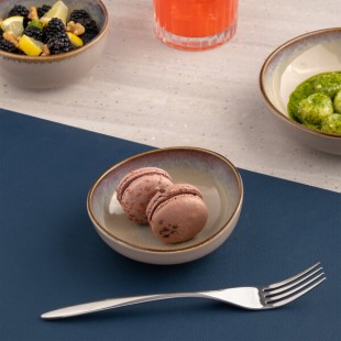 Ariane Splash Beige 6.43 oz. Beige Round Slanted Porcelain Coupe Bowl - 12/Case