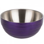Vollrath 4763765 Double Wall Square Beehive 8.2 Qt. Serving Bowl - Passion Purple
