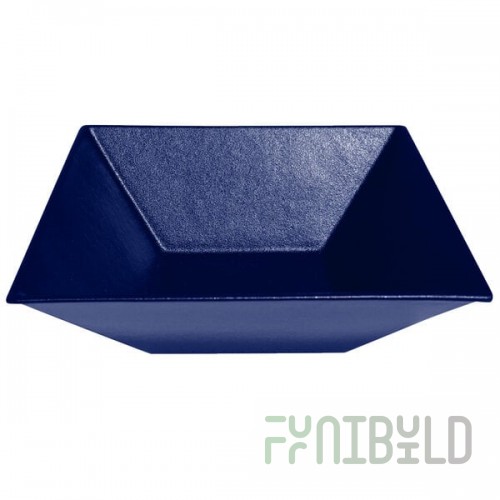 G.E.T. Enterprises BSD16-MOD-PC Bugambilia 13.5 Qt. Smooth MOD Finish Pacific Blue Resin-Coated Aluminum XL Deep Square Bowl