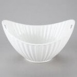 10 Strawberry Street WTR-10LNBOATBWL Whittier 64 oz. White Porcelain Boat Bowl with Line Texture - 6/Case 10 Strawberry Street WTR-10LNBOATBWL Whittier 64 oz. White Porcelain Boat Bowl with Line Texture - 6/Case
