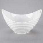 10 Strawberry Street WTR-10LNBOATBWL Whittier 64 oz. White Porcelain Boat Bowl with Line Texture - 6/Case 10 Strawberry Street WTR-10LNBOATBWL Whittier 64 oz. White Porcelain Boat Bowl with Line Texture - 6/Case