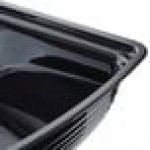 Cambro RSB1014CW110 5 Qt. Black Camwear® Rectangular Ribbed Bowl Cambro RSB1014CW110 5 Qt. Black Camwear® Rectangular Ribbed Bowl