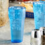 Choice 14 oz. Blue Plastic Paneled Tumbler - 12/Pack Choice 14 oz. Blue Plastic Paneled Tumbler - 12/Pack