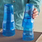 Choice 14 oz. Blue Plastic Paneled Tumbler - 12/Pack Choice 14 oz. Blue Plastic Paneled Tumbler - 12/Pack